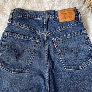 Levi’s Ribcage Dark Wash High Waist Denim Jeans